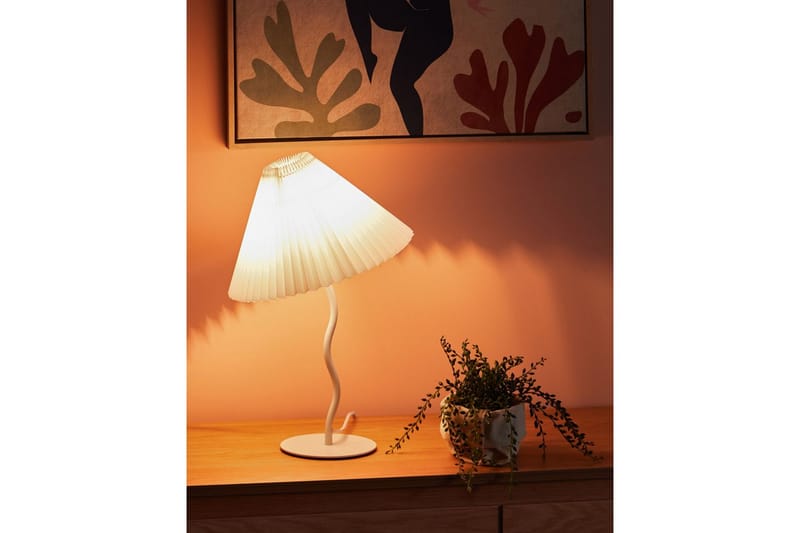 Skiros Bordlampe 48 cm E27 - Hvid - Belysning - Lamper & indendørsbelysning - Sengelampe - Sengelampe bord