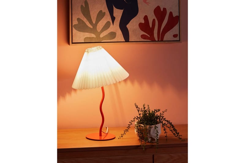 Skiros Bordlampe 48 cm E27 - Orange/Hvid - Belysning - Lamper & indendørsbelysning - Sengelampe - Sengelampe bord