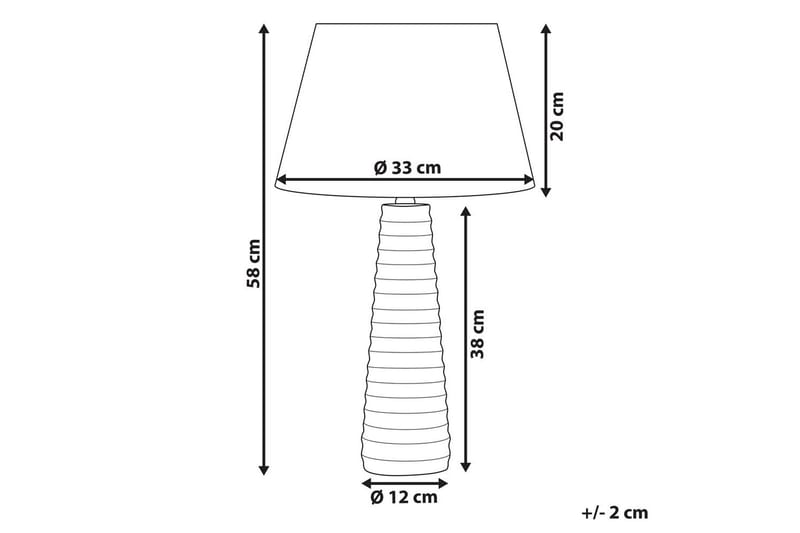 Sogni Bordlampe 58 cm E27 - Grå/Sort - Belysning - Lamper & indendørsbelysning - Sengelampe - Sengelampe bord