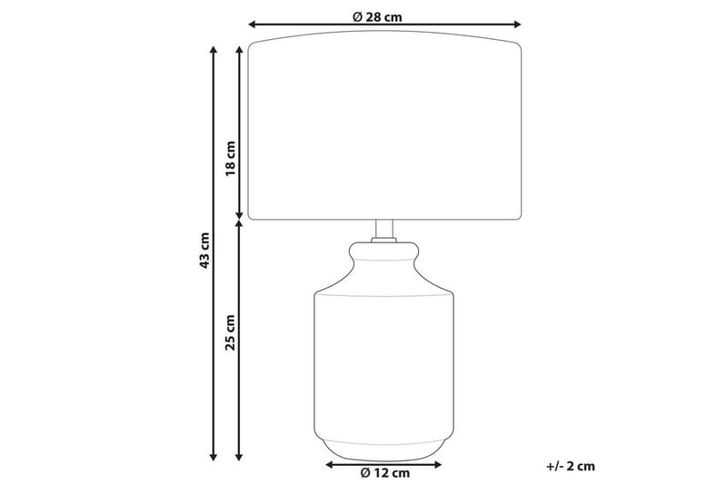 Soya Bordlampe 43 cm E27 - Grå/Hvid - Belysning - Lamper & indendørsbelysning - Sengelampe - Sengelampe bord