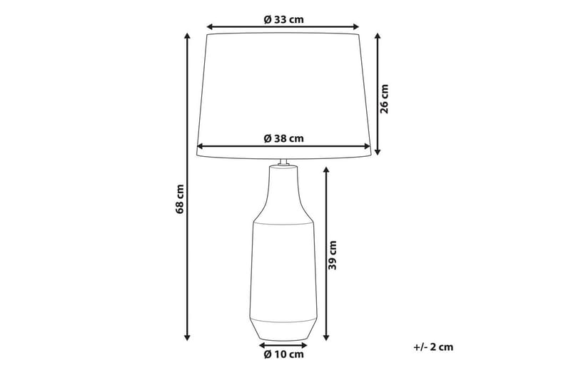 Tavolara Bordlampe 68 cm E27 - Sort/Hvid - Belysning - Lamper & indendørsbelysning - Sengelampe - Sengelampe bord