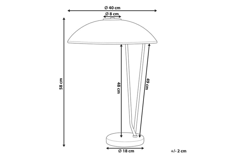 Venkos Bordlampe 58 cm E27 - Flerfarvet - Belysning - Lamper & indendørsbelysning - Sengelampe - Sengelampe bord