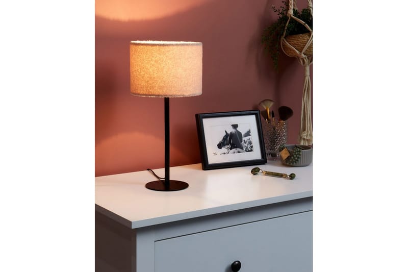 Vinkea Bordlampe 40 cm E27 - Sort/Beige - Belysning - Lamper & indendørsbelysning - Sengelampe - Sengelampe bord