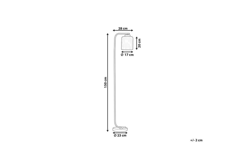 Skyrla Gulvlampe 150 cm - Sort/Hvid - Belysning - Lamper & indendørsbelysning - Soveværelse lampe