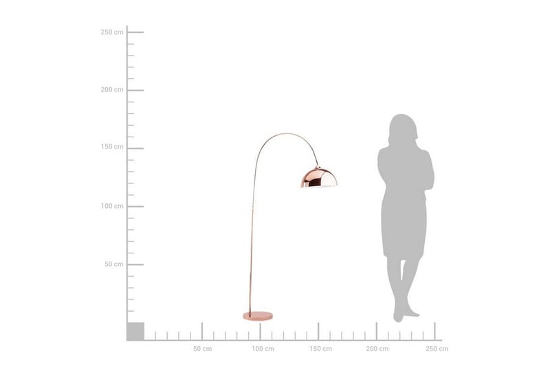 Candella Gulvlampe 160 cm - Kobber - Soveværelse lampe - Stuelampe - Gulvlampe & standerlampe - Buelampe