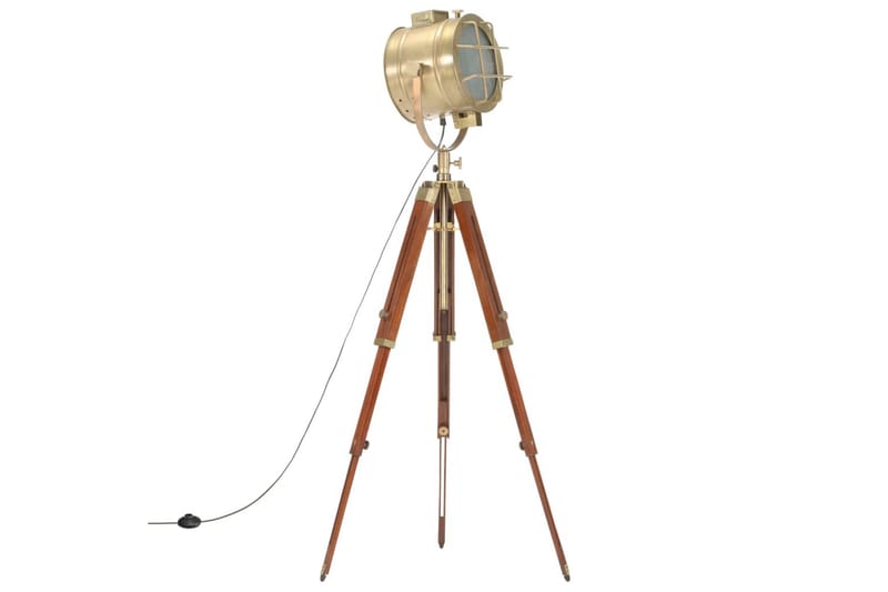 Gulvlampe Med Trefod 165 cm Massivt Mangotræ - Belysning - Lamper & indendørsbelysning - Stuelampe