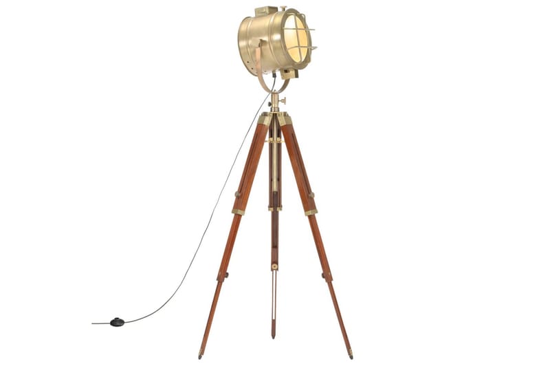 Gulvlampe Med Trefod 165 cm Massivt Mangotræ - Belysning - Lamper & indendørsbelysning - Stuelampe