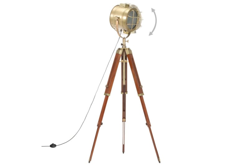 Gulvlampe Med Trefod 165 cm Massivt Mangotræ - Belysning - Lamper & indendørsbelysning - Stuelampe