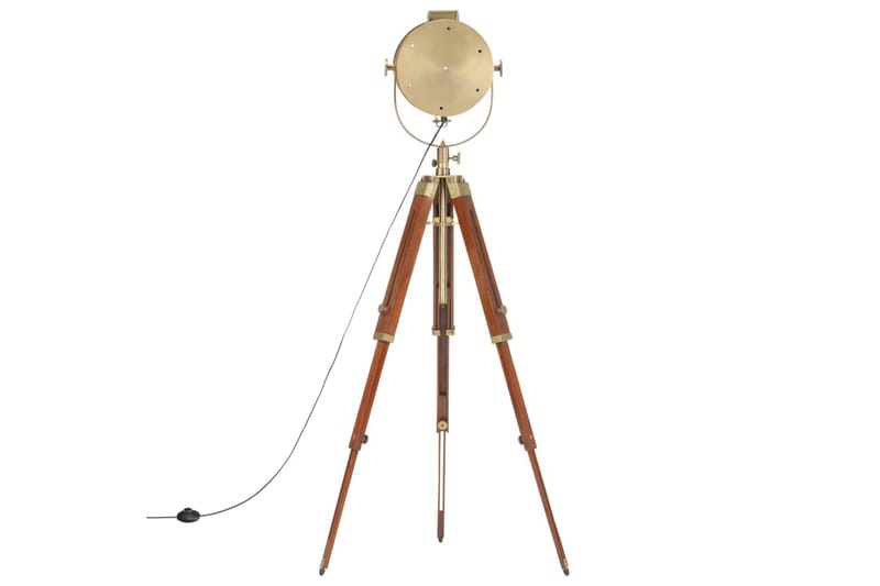 Gulvlampe Med Trefod 165 cm Massivt Mangotræ - Belysning - Lamper & indendørsbelysning - Stuelampe