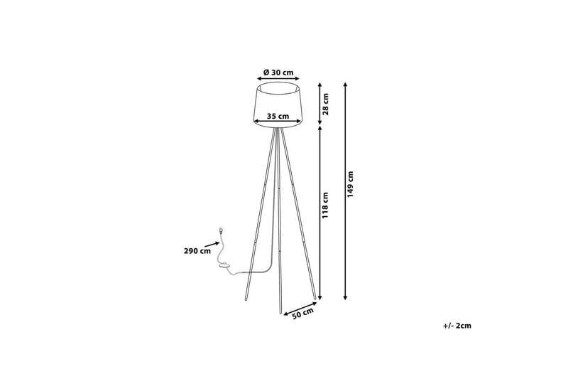 Sambra Gulvlampe 149 cm - Hvid - Belysning - Lamper & indendørsbelysning - Stuelampe