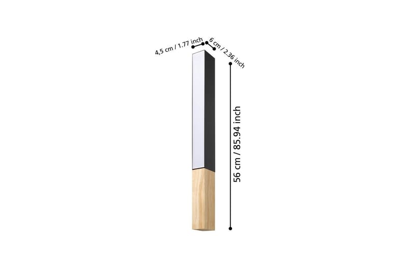 Væglampe Eglo Tudons - Sort/Brun - Belysning - Lamper & indendørsbelysning - Væglampe