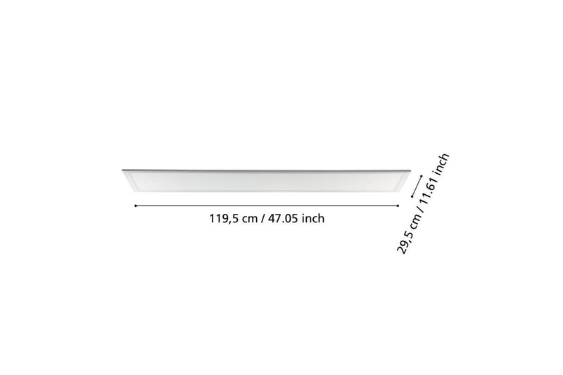 Rasterbelysning Eglo LED-Panel 4000K 1200x300 mm - Hvid - Belysning - Lamper & indendørsbelysning - Væglampe