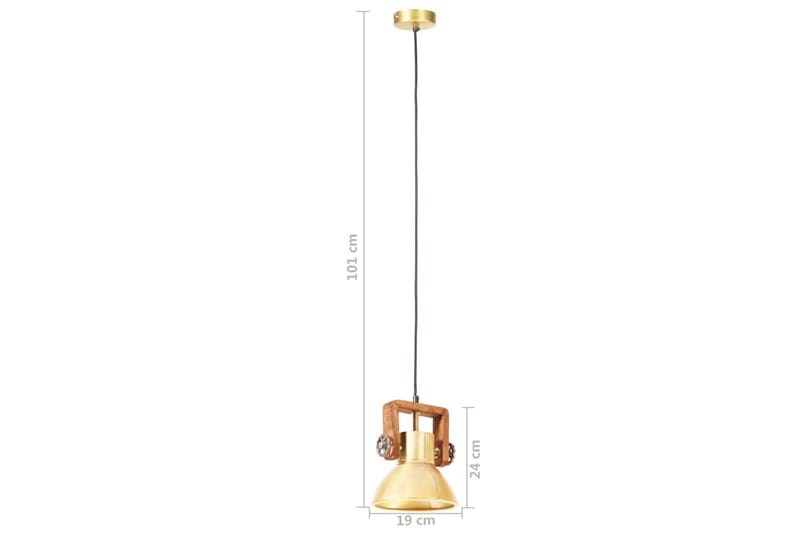 Industriel Hængelampe 25 W Rund 19 cm E27 Messingfarvet - Belysning - Lamper & indendørsbelysning - Vindueslampe - Vindueslampe hængende