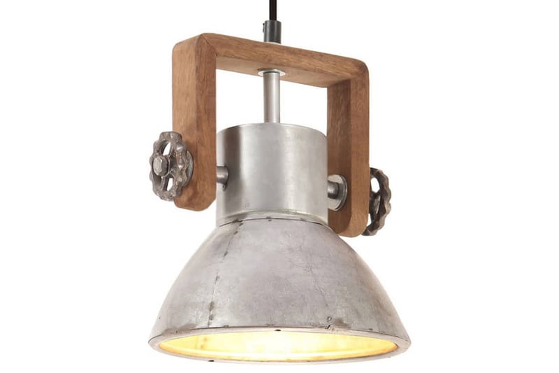 Industriel Hængelampe 25 W Rund 19 cm E27 Sølvfarvet - Sølv - Belysning - Lamper & indendørsbelysning - Vindueslampe - Vindueslampe hængende