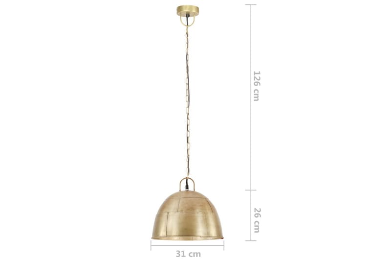 Industriel Hængelampe 25 W Rund 31 cm E27 Messingfarvet - Belysning - Lamper & indendørsbelysning - Vindueslampe - Vindueslampe hængende