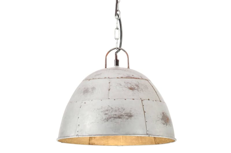 Industriel Hængelampe 25W Rund Vintagestil 31cm E27 Sølv - Sølv - Loftlampe køkken - Vindueslampe hængende - Vindueslampe - Pendellamper & hængelamper - Soveværelse lampe - Stuelampe