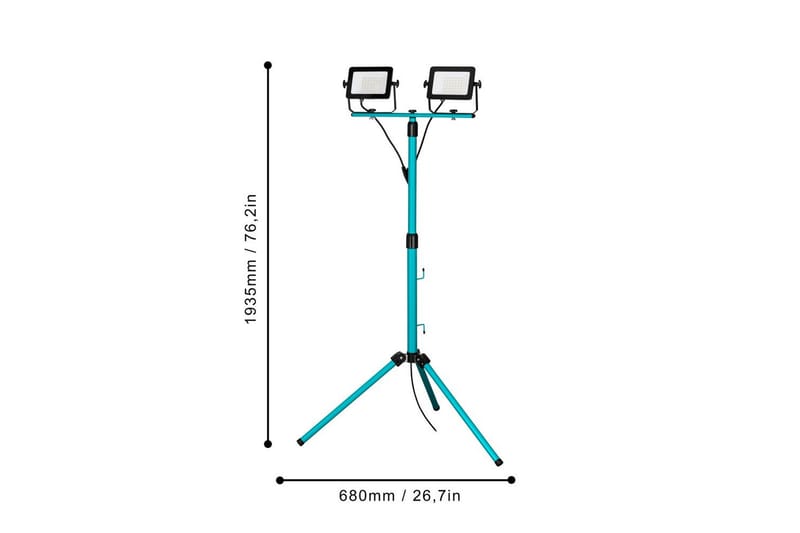 Arbejdsbelysning Eglo LED-Stativstrålkaster med 2 Lyskilder 30W - Belysning - Glødepærer & lyskilder - Arbejdsbelysning - Arbejdslampe