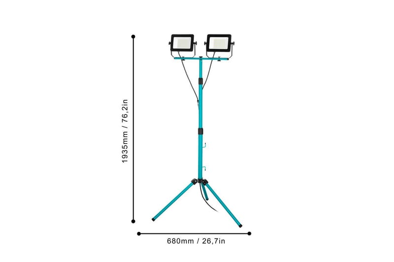 Arbejdsbelysning Eglo LED-Stativstrålkaster med 2 Lyskilder 52W - Belysning - Glødepærer & lyskilder - Arbejdsbelysning - Arbejdslampe