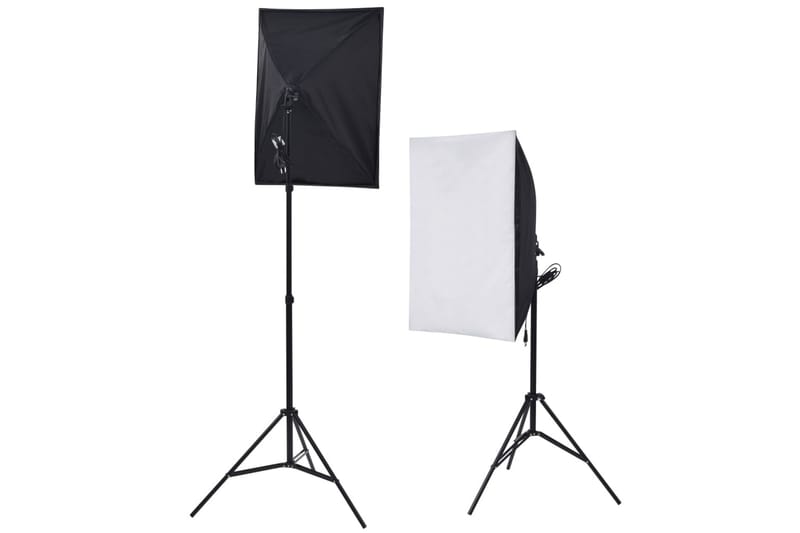 fotostudiesæt med softbox-lamper, baggrund og reflektor - Belysning - Glødepærer & lyskilder - Arbejdsbelysning - Fotobelysning & studiebelysning