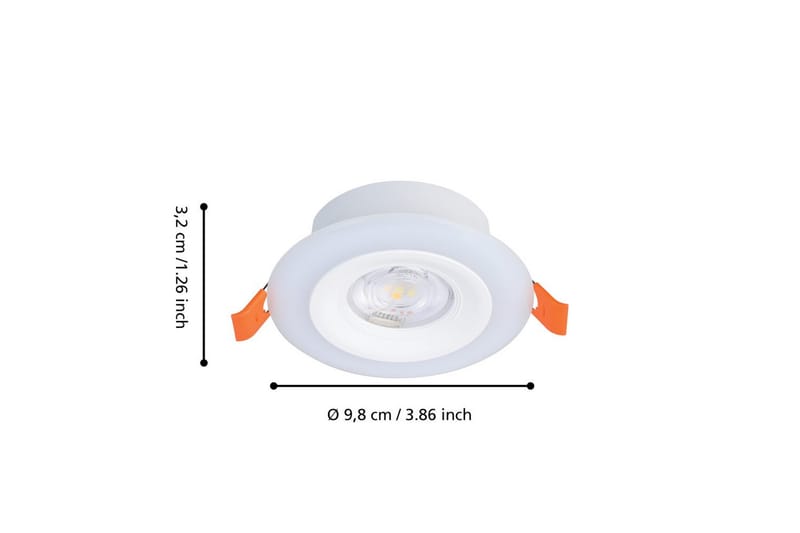 Indbygningslampe Eglo Calonge RGB 3 stk Hvid - Hvid - Belysning - Glødepærer & lyskilder - LED belysning - LED-dowlight