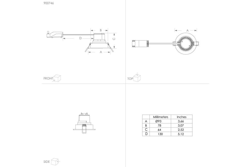 Indbygningslampe Eglo Saliceto 3 st Ø88 mm 2700K Nickel-Matt - Grå - Belysning - Glødepærer & lyskilder - LED belysning - LED-dowlight