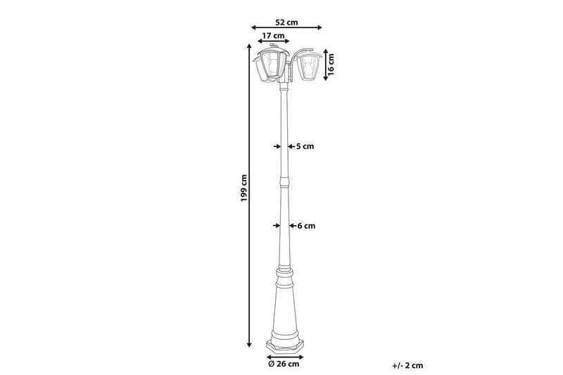 Lemro Lygtepæl 199 cm - Sort - Belysning - Udendørs lamper & belysning - Søjlelampe & standerlampe