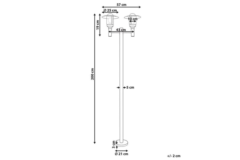 Palaia Lygtepæl 200 cm - Sort - Belysning - Udendørs lamper & belysning - Søjlelampe & standerlampe