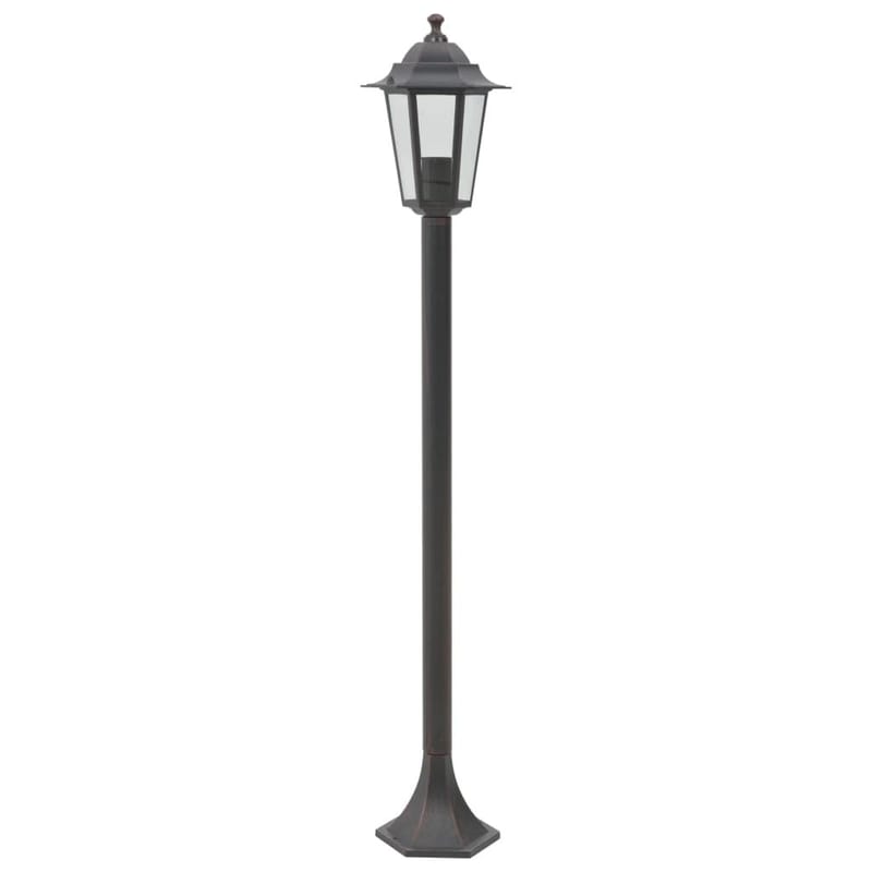 Havestolpelamper 6 Stk. E27 110 Cm Aluminium Bronzefarvet - Brun - Belysning - Udendørs lamper & belysning - Søjlelampe & standerlampe