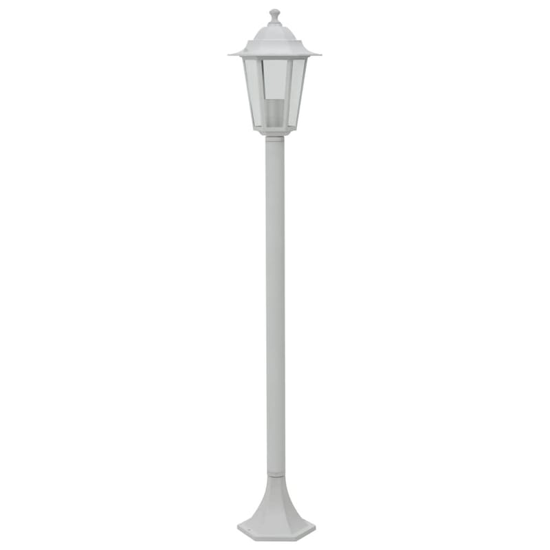 Havestolpelamper 6 Stk. E27 110 Cm Aluminium Hvid - Hvid - Belysning - Udendørs lamper & belysning - Søjlelampe & standerlampe