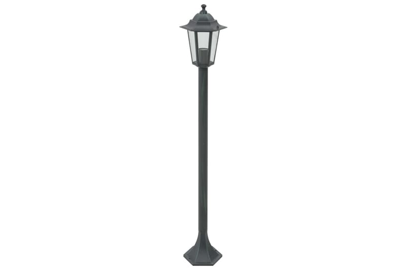 Havestolpelamper 6 Stk. E27 110 Cm Aluminium Mørkegrøn - Grøn - Belysning - Udendørs lamper & belysning - Søjlelampe & standerlampe