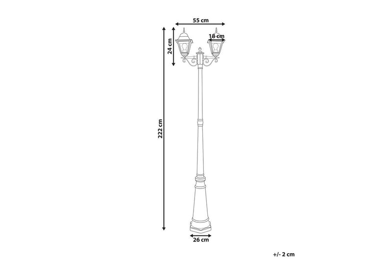 Sukri Lygtepæl 222 cm - Sort - Belysning - Udendørs lamper & belysning - Søjlelampe & standerlampe