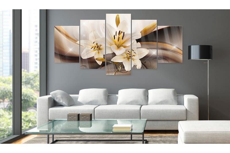 Billede I Akryl Shiny Lily 100x50 - Artgeist sp. z o. o. - Boligtilbehør - Billeder & kunst