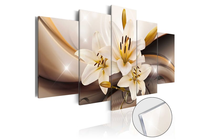 Billede I Akryl Shiny Lily 100x50 - Artgeist sp. z o. o. - Boligtilbehør - Billeder & kunst