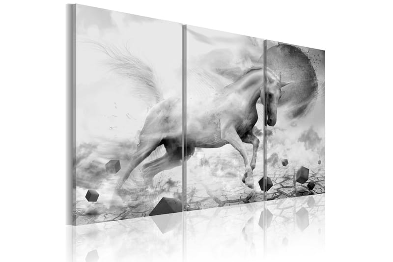 Billede A Unicorn On The Edge Of The World 120x80 - Artgeist sp. z o. o. - Boligtilbehør - Billeder & kunst - Billeder på lærred