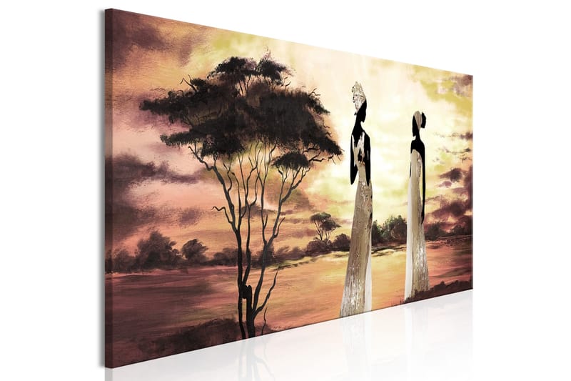 Billede African Goddesses (1 Del) Smal 120x40 - Artgeist sp. z o. o. - Boligtilbehør - Billeder & kunst - Billeder på lærred