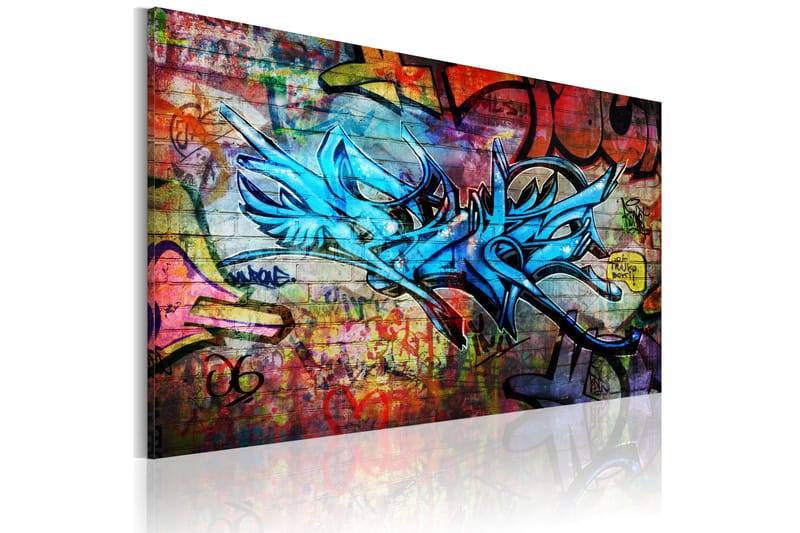 Billede Anonymous graffiti 120x80 - Artgeist sp. z o. o. - Boligtilbehør - Billeder & kunst - Billeder på lærred