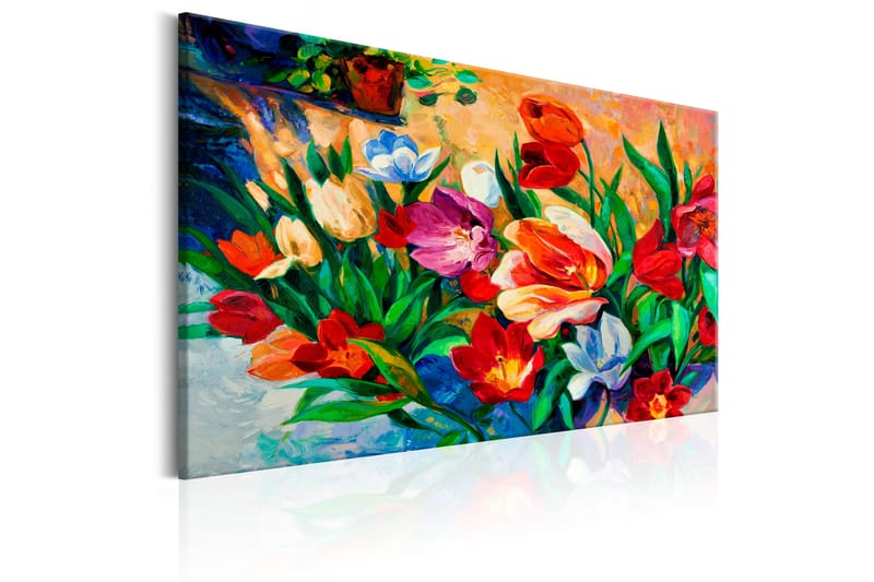 Billede Art of Colours: Tulips 120x80 - Artgeist sp. z o. o. - Boligtilbehør - Billeder & kunst - Billeder på lærred