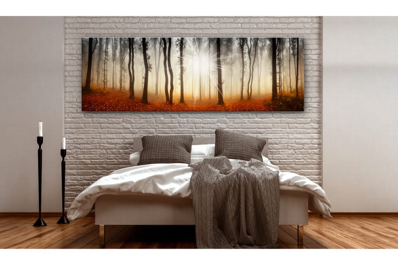 Billede Autumnal Fog 135x45 - Artgeist sp. z o. o. - Boligtilbehør - Billeder & kunst - Billeder på lærred