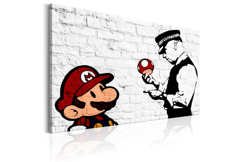 Billede Banksy on Brick 120x80 - Artgeist sp. z o. o. - Boligtilbehør - Billeder & kunst - Billeder på lærred