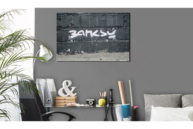 Billede Banksy Signature 120x80 - Artgeist sp. z o. o. - Boligtilbehør - Billeder & kunst - Billeder på lærred