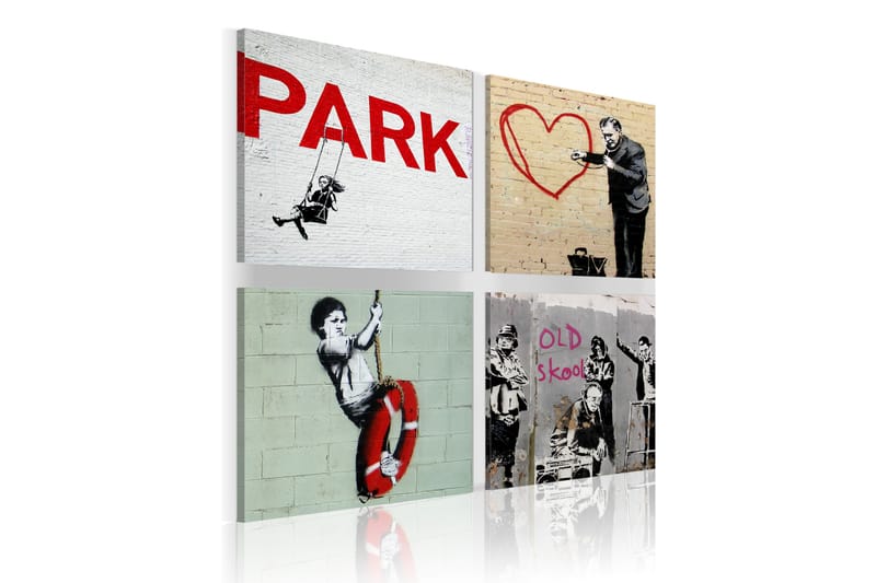 Billede Banksy urban inspiration 60x60 - Artgeist sp. z o. o. - Boligtilbehør - Billeder & kunst - Billeder på lærred