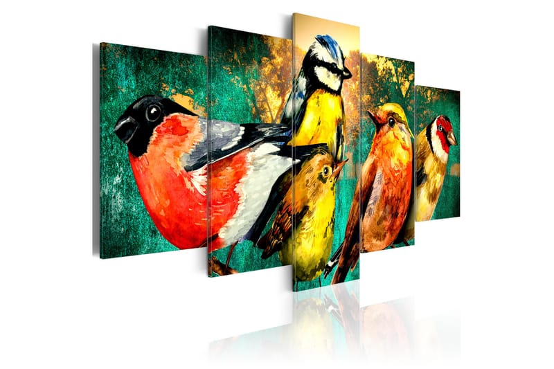 Billede Birds Meeting 100x50 - Artgeist sp. z o. o. - Boligtilbehør - Billeder & kunst - Billeder på lærred