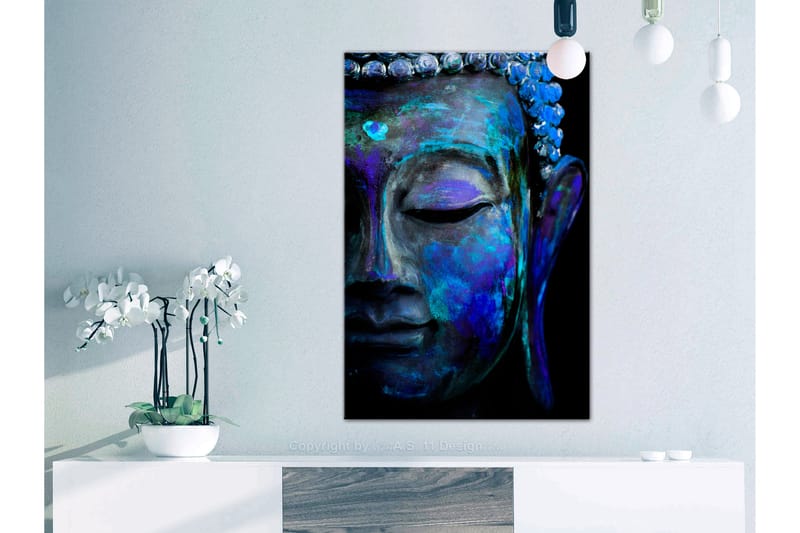 Billede Blue Buddha 80x120 - Artgeist sp. z o. o. - Boligtilbehør - Billeder & kunst - Billeder på lærred