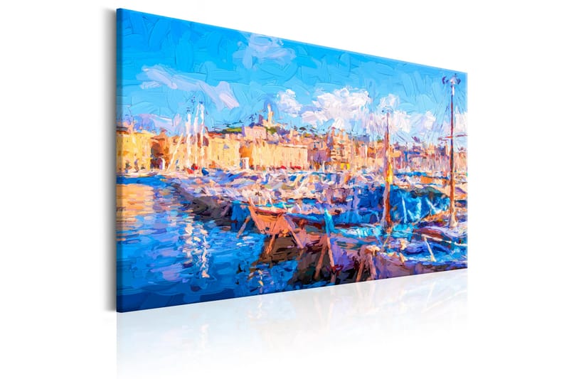 Billede Blue Port 120x80 - Artgeist sp. z o. o. - Boligtilbehør - Billeder & kunst - Billeder på lærred