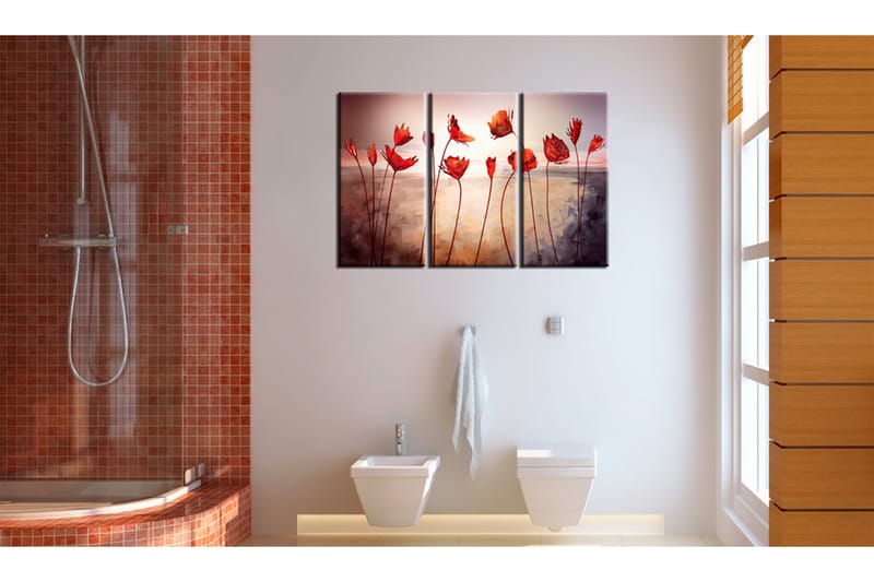 Billede Bright Red Poppies 60x40 - Artgeist sp. z o. o. - Boligtilbehør - Billeder & kunst - Billeder på lærred