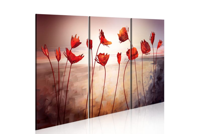 Billede Bright Red Poppies 60x40 - Artgeist sp. z o. o. - Boligtilbehør - Billeder & kunst - Billeder på lærred