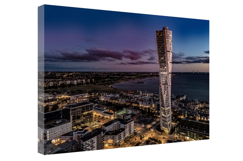 Billede Canvas Turning Torso, Malmö - 75x100 cm - Boligtilbehør - Billeder & kunst - Billeder på lærred