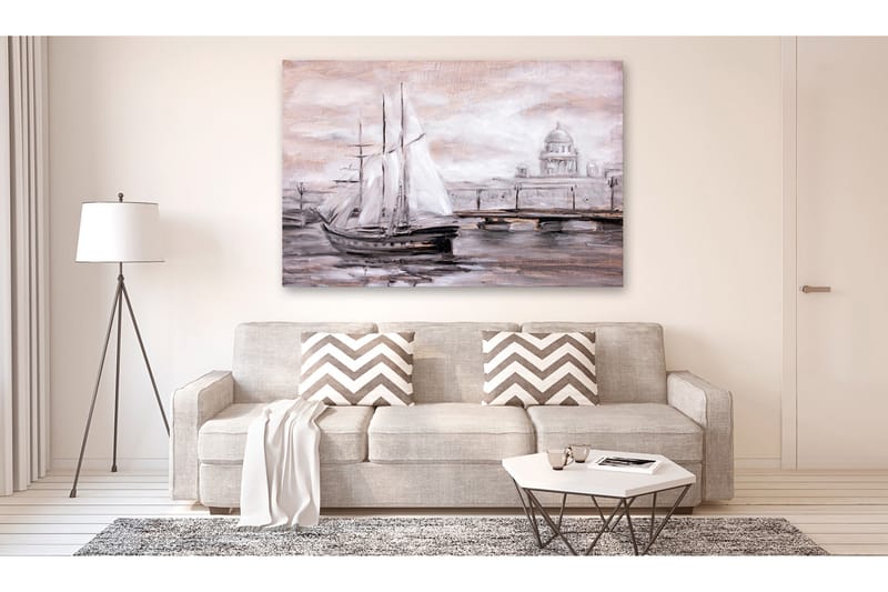 Billede Charmerende Havn 90x60 - Artgeist sp. z o. o. - Boligtilbehør - Billeder & kunst - Billeder på lærred