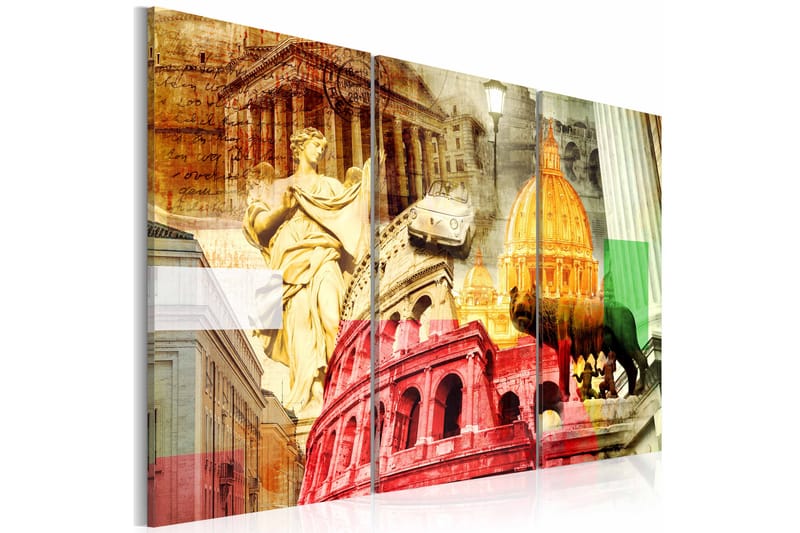 Billede Charming Rome Triptych 60x40 - Artgeist sp. z o. o. - Boligtilbehør - Billeder & kunst - Billeder på lærred