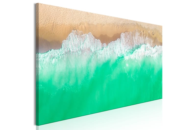 Billede Coast (1 del) Smal grøn 120x40 - Artgeist sp. z o. o. - Boligtilbehør - Billeder & kunst - Billeder på lærred